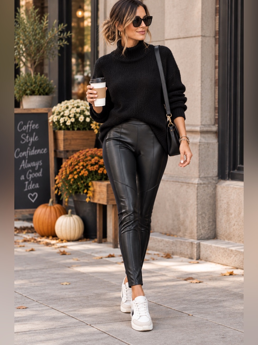 BCBGMaxAzria Black Faux Leather Front Panel Leggings Size XS